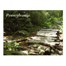 Hölzerne Brücke Pennsylvanias Postkarte