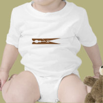 hölzerne 	Clothespinikone t-shirts
