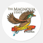 Hölzerne Enten-Magnolien-Staat Mississippis Sticker