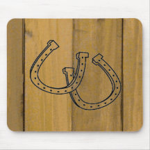 Hölzerne Hufeisen ~ Mausunterlage des Korn-Entwurf Mousepads
