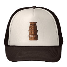 Hölzerne Tiki Maske Retromützen