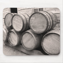 Hölzerne Whisky-Fässer Mauspad