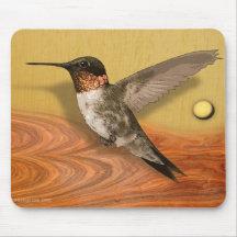 hölzerner Kolibri Mousepad
