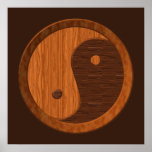 Hölzernes Yin Yang Plakat
