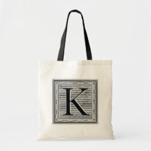 Holzschnitt Woodblock Initiale der Holztype-"K" Taschen