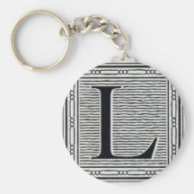 Holztype "L" Holzschnitt Woodblock Initiale Schlüsselbänder
