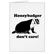 Honeybadger interessieren sich nicht grußkarten