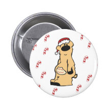 Honeybear Weihnachtszuckerstange-Produkte Anstecknadelbutton