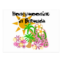 Honeymooning in Bermuda Postkarten
