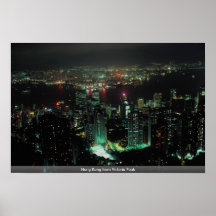 Hong Kong von Victoria-Spitze Posterdruck