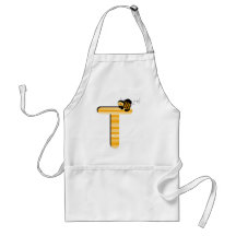 Honig-Bienen-Initiale T Schürze