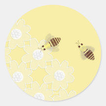 Honig-Bienen-und Gänseblümchen-Spitze-runde Aufkle