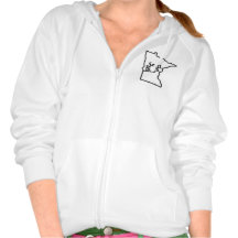 Hoodie der Reißverschluss-oben der Staats-Kontur-F