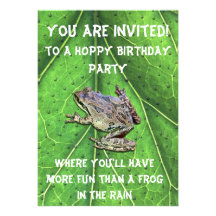 HOPPY BIRTHDAY PERSONALIZED INVITATIONS
