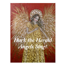 Horchen Sie die Verkünder-Engels-Weihnachtspostkar
