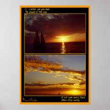 ", HÖREN HÖREN DAS MEER" GICLEE DRUCK PLAKATDRUCKE