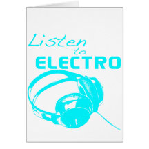 Hören Sie zur Electro Grußkarten