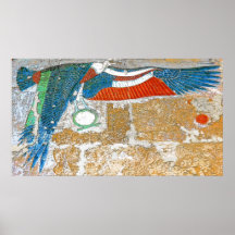 Horus Farbhieroglyphe im Flug Plakat
