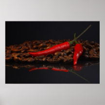 Hot Chilli Kaffee Plakat