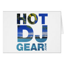 HOTDJGEAR Strand - Sommer-Musik DJ Djing Grußkarten