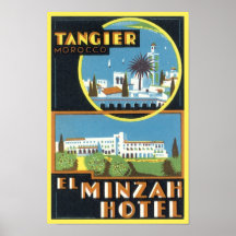 Hotel EL Minzah Vintagen Tanger-, Marokko Plakatdrucke