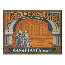 Hotel-Hobelspäne Casablanca (Maroc), Vintag Postkarten