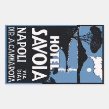 Hotel Savoia (Napoli - Italy) Vector Format Rechteckige Sticker
