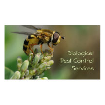 Hoverfly Plage-Kontrollen-Geschäftskarte Visitenkartenvorlagen