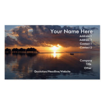 Huahine Sonnenuntergang-Visitenkarte