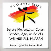 huamn, vor Nationalität, Farbe, Geschlecht, Alter, Plakate