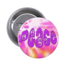 Hübsch im rosa Friedenslogo Button