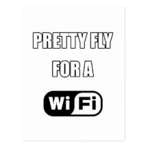 Hübsche Fliege für ein Wi-Fi Postkarten