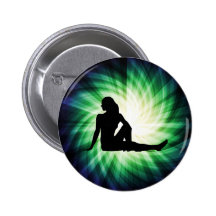Hübsche Frauen-Silhouette Button