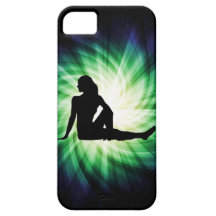Hübsche Frauen-Silhouette iPhone 5 Schutzhüllen