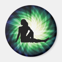 Hübsche Frauen-Silhouette Kühlschrankmagnete