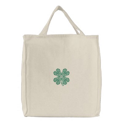 Hübsche gestickte Kleeblatt-Taschen-Tasche