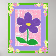 Hübsche lila Blume Plakat