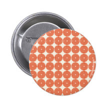 Hübsche orange Melone kreist strukturiertes Scheib Buttons