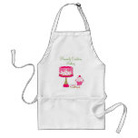 Hübsche rosa u. grüne Bäckerei-Geschäfts-Schürze