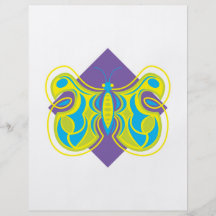 hübscher abstrakter Schmetterling Flyerdesign