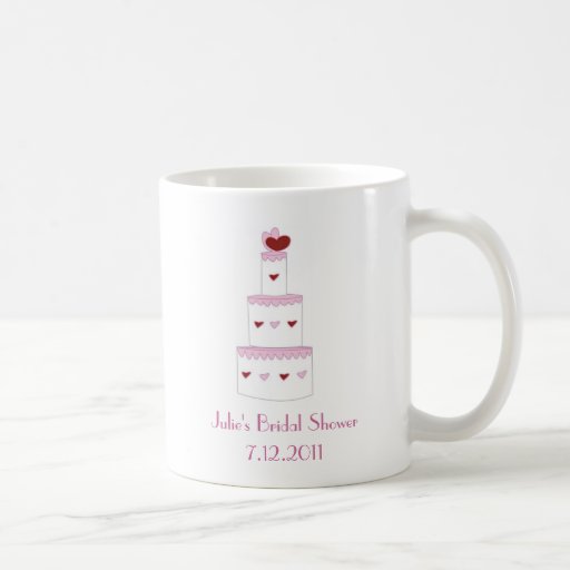Hübscher rosa Kuchen-Brautparty-Bevorzugungs-Beche Kaffee Haferl