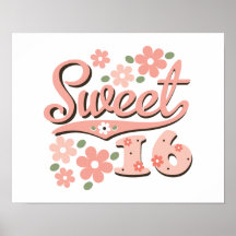 Hübscher rosa Plakat-Druck des Bonbon-16