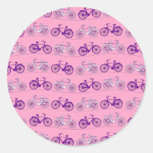 Hübscher rosa und lila Vintager Fahrrad-Fahrrad-Dr Sticker