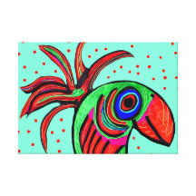 Hübscher Vogel-Leinwand-Druck Gespannter Galerie Druck