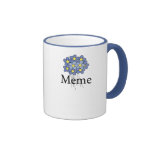 Hübsches blaues Blume Meme T-Shirt Tasse