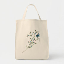 Hübsches blaues Gänseblümchen-u. Schmetterlings-Ge Tasche