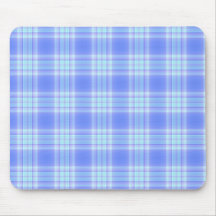 Hübsches blaues kariertes Pastellmousepad
