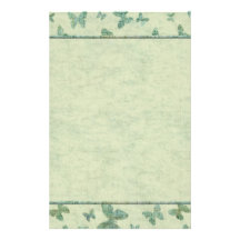 Hübsches grünes Schmetterlings-Briefpapier Büropapier