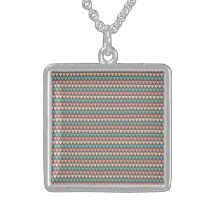 Hübsches mehrfarbiges Herz-gestreiftes Muster Personalisierter Schmuck