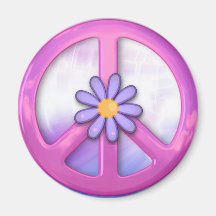 Hübsches rosa Friedenszeichen Magnete